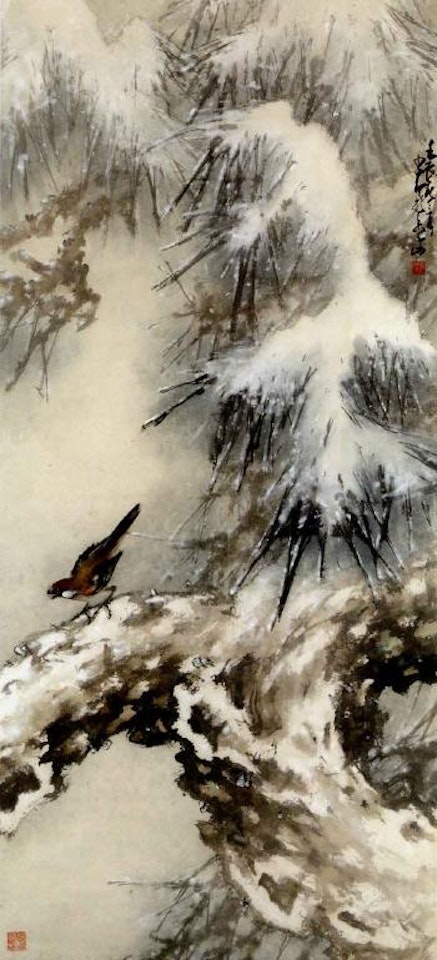 Tree covered in snow by Zhao Shao'ang
