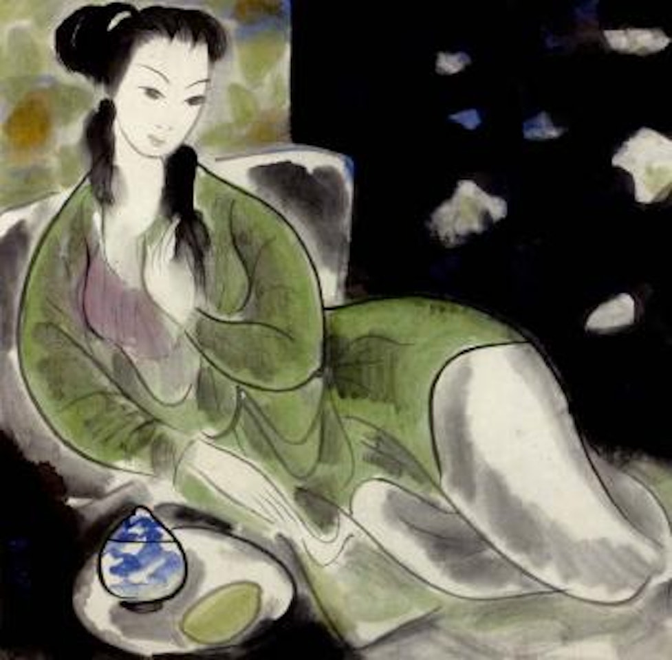 Reclining lady by Lin Fengmian