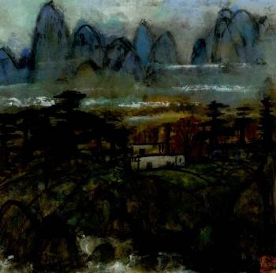 Mountains and cloud by Lin Fengmian