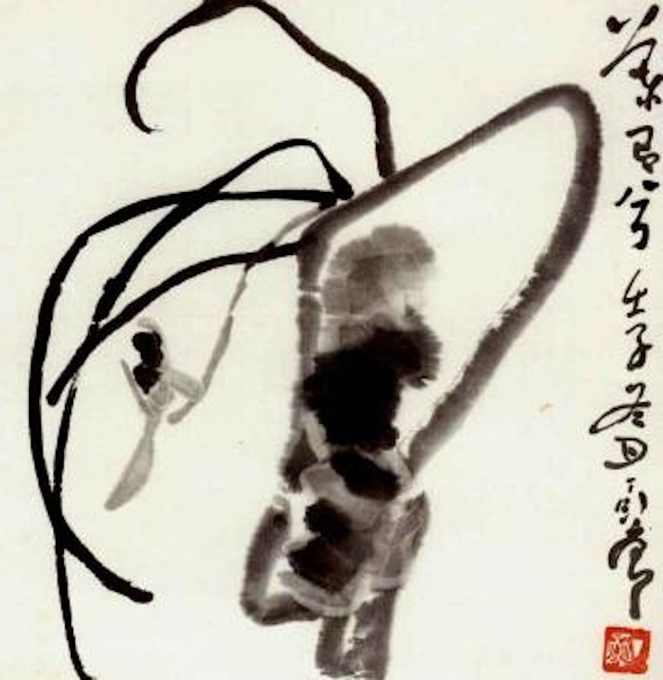 Orchid in ink by Ding Yanyong