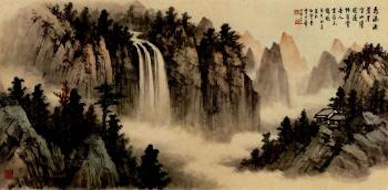 Grand waterfall by Huang Junbi