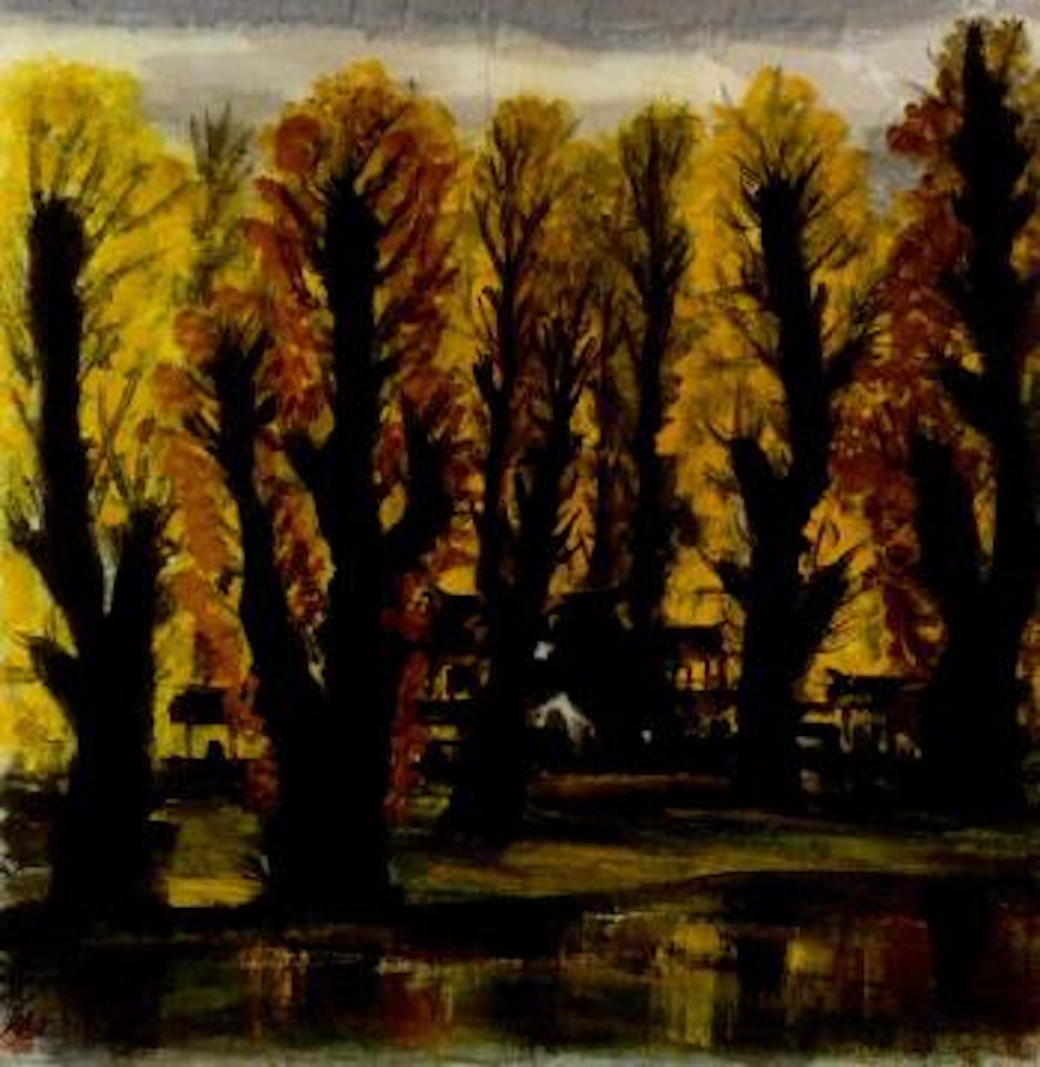 Autumn landscape by Lin Fengmian