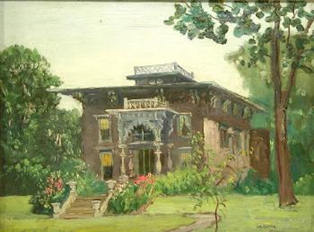 Portrait of a house in Sellersville, PA by Walter Emerson Baum