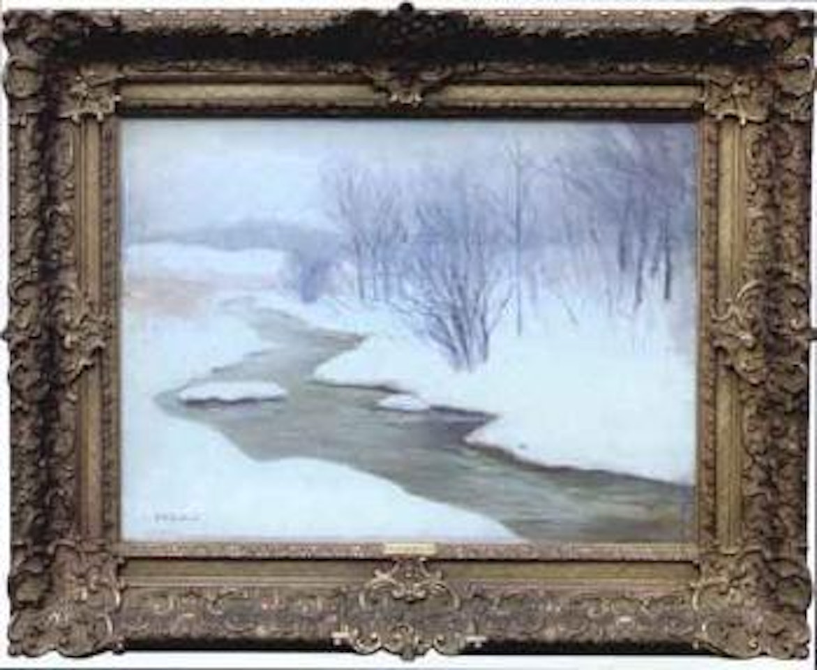 Winter brook landscape by Edward Willis Redfield
