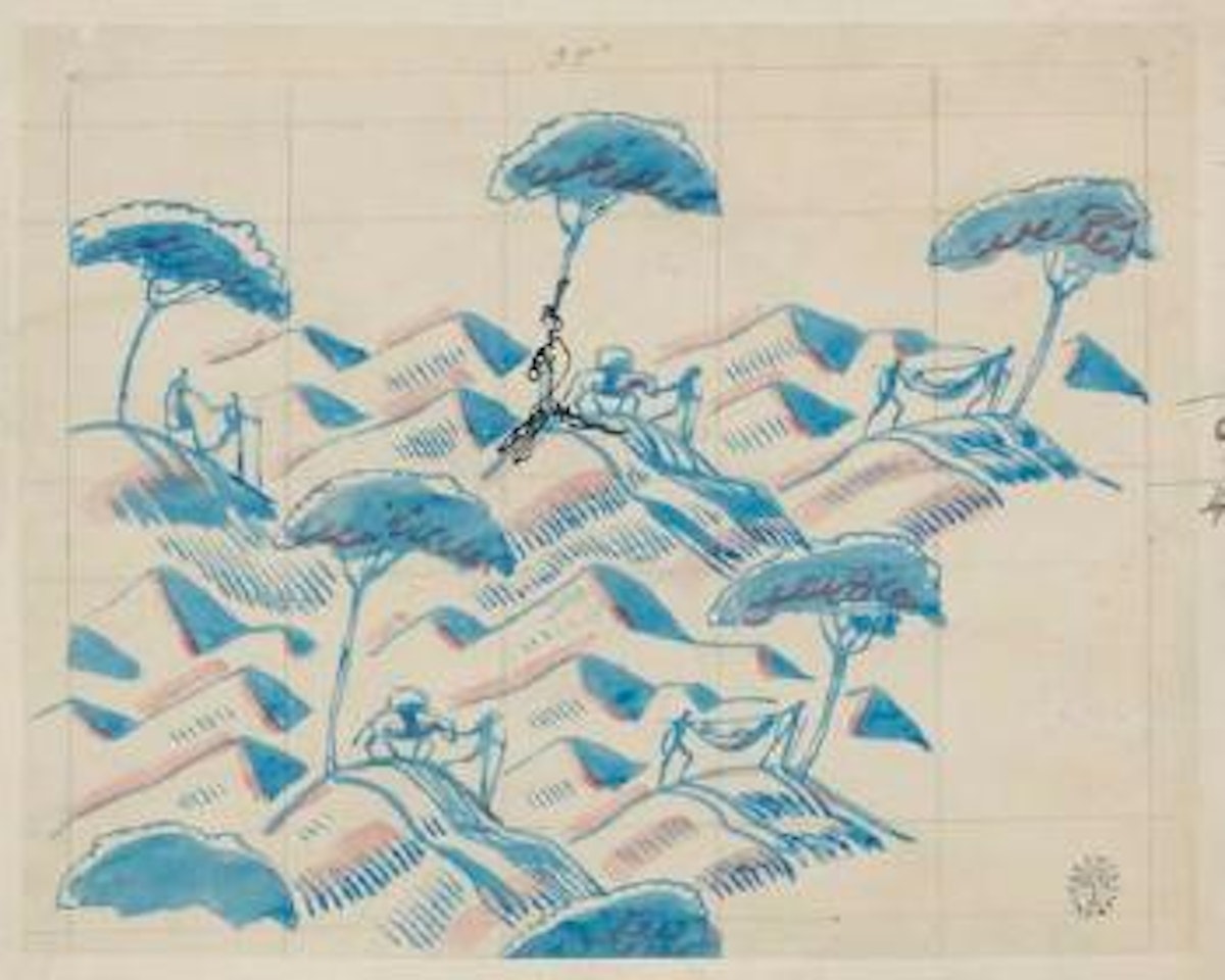 Landscape with travellers by Rockwell Kent