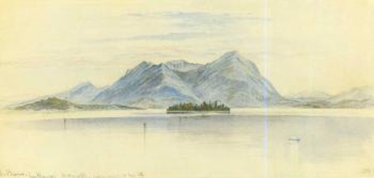 Lago Maggiore, Italy by Edward Lear