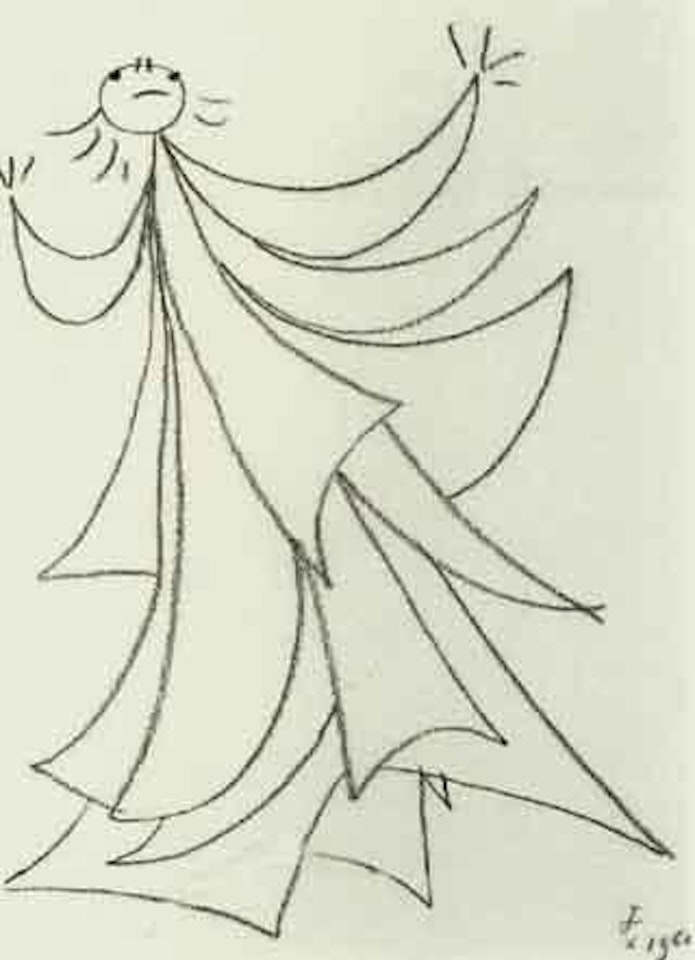 Danseuse bras leves by Jean Cocteau