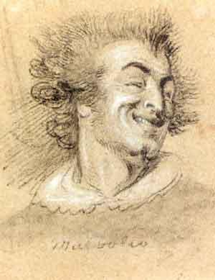 Study of a male face by Jean-Honoré Fragonard