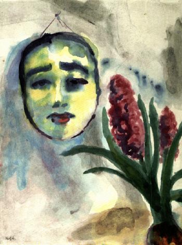 Flowers and mask by Emil Nolde