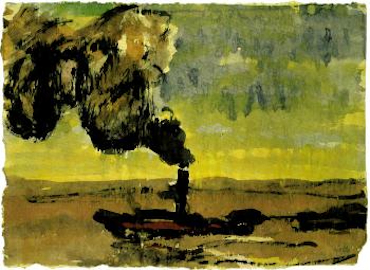 Smoking tug by Emil Nolde