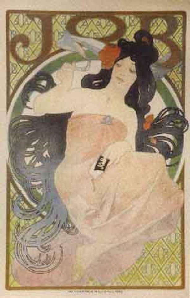 Job - cigarette poster by Alphonse Mucha