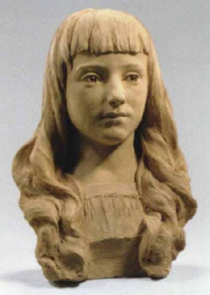 Bust of girl by Alfred Boucher