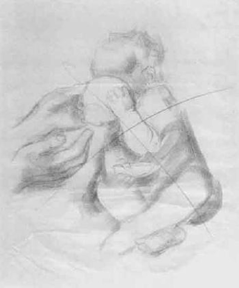 Small child drinking by Kathe Kollwitz