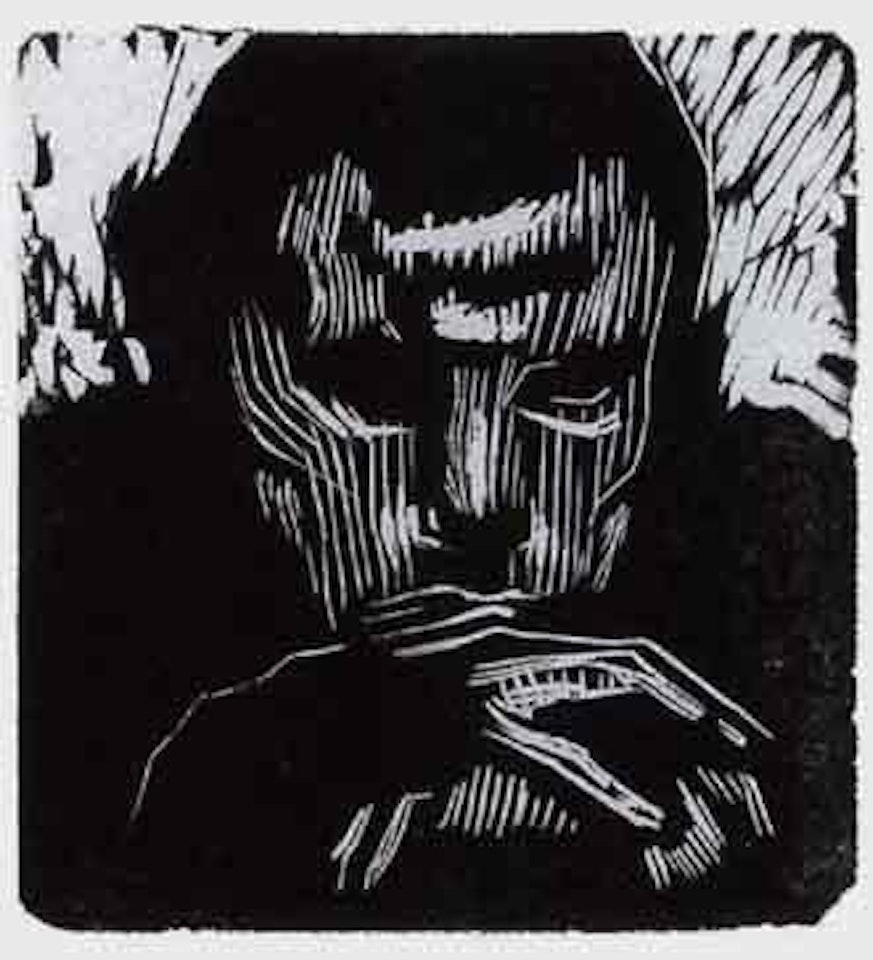 Heads with hands by Kathe Kollwitz