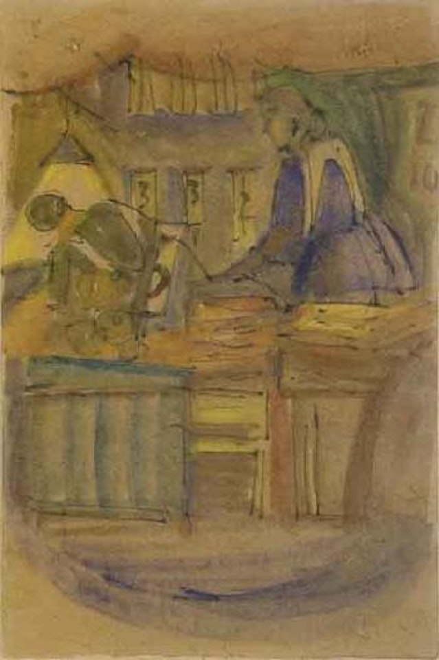 Scene in Pike Place Market, Seattle by Mark Tobey