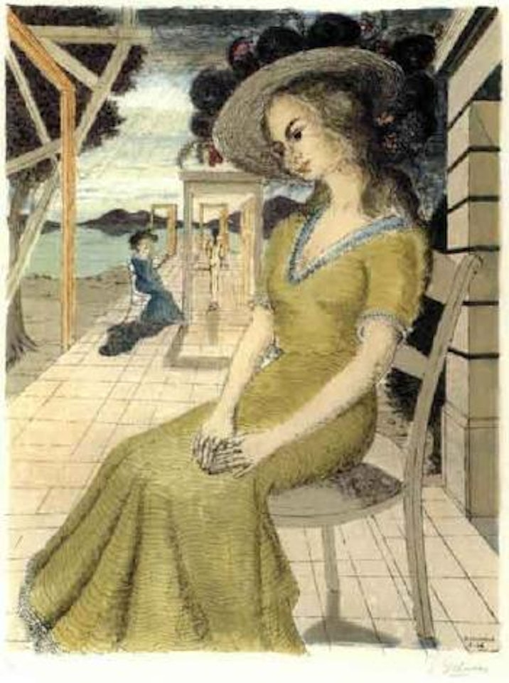 Anne songeuse by Paul Delvaux