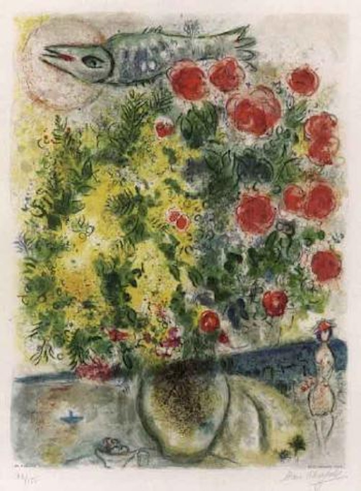 Roses et memosas by Marc Chagall