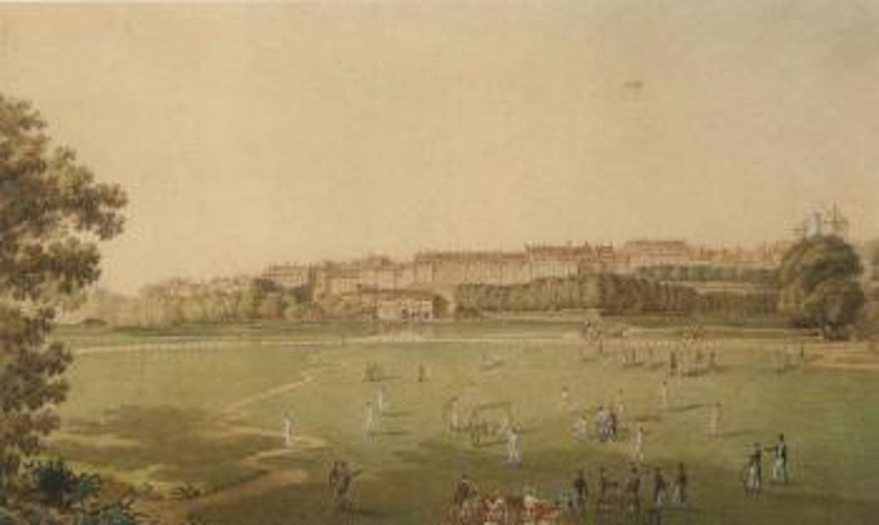 Cricket match at Le Jardin des Bastions, Geneva by English School