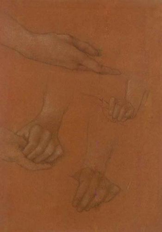 Study of hands for the portrait of Amy Gaskell by Edward Coley Burne-Jones
