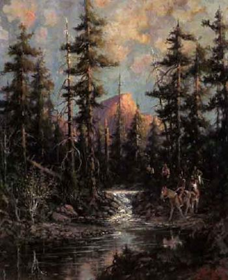At the ford by Edgar S. Paxson