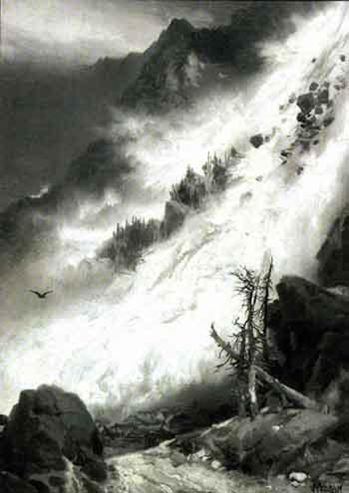 Avalanche in Cottonwood Canyon by Thomas Moran