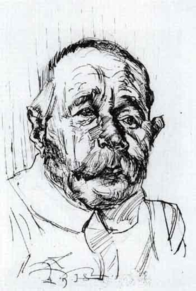 Portrait of a man by Ludwig Meidner