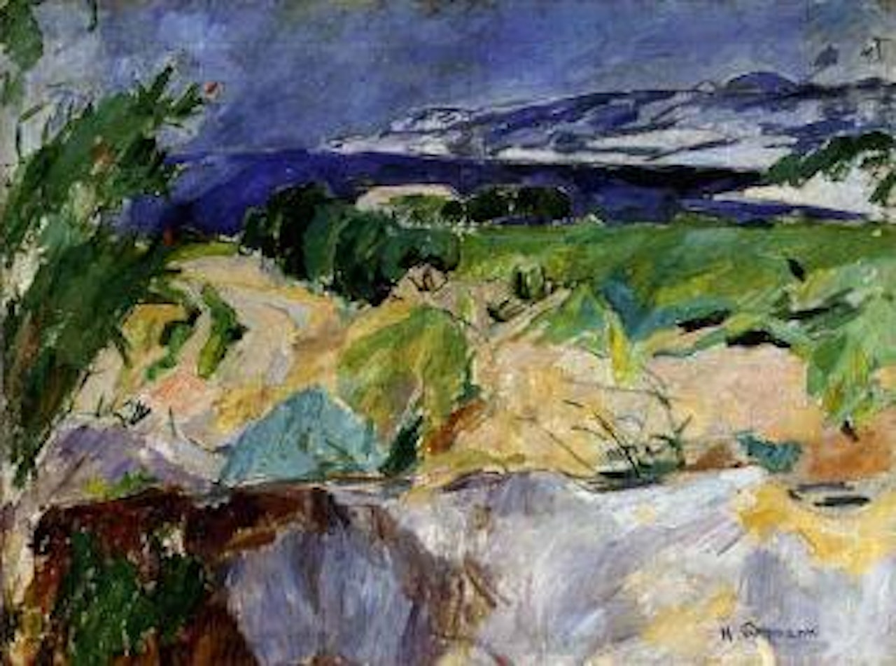 Coastal landscape near Cassis by Hans Purrmann