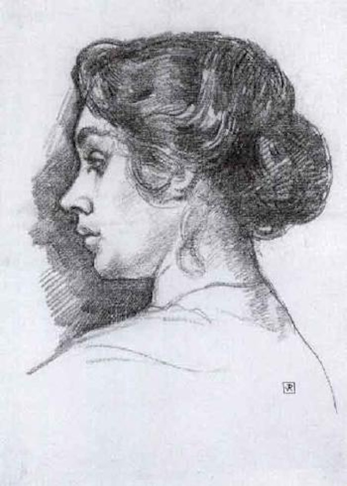 Profile of a girl's head by Theo van Rysselberghe