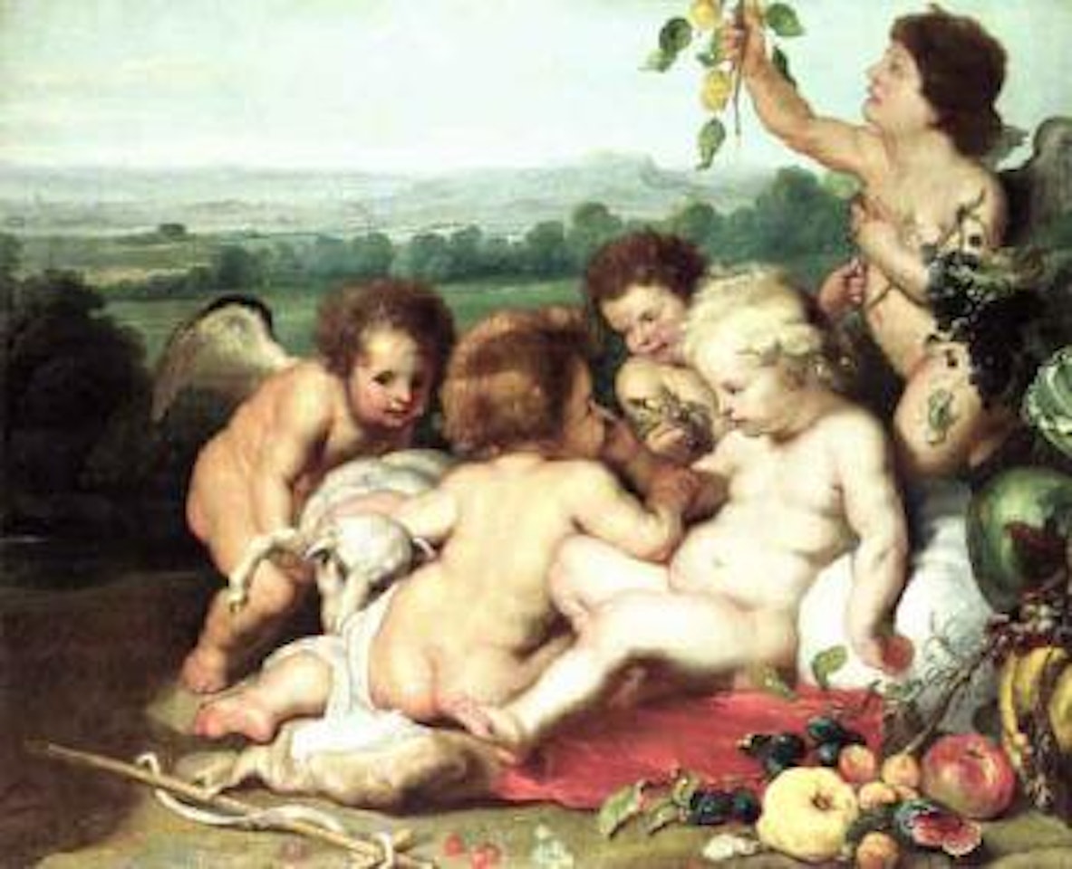 Christ child with the infant Saint John the Baptist and Putti in a landscape by Peter Paul Rubens