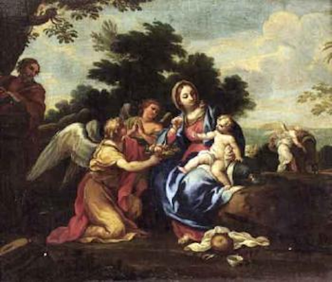 Rest on the flight into Egypt by Roman School