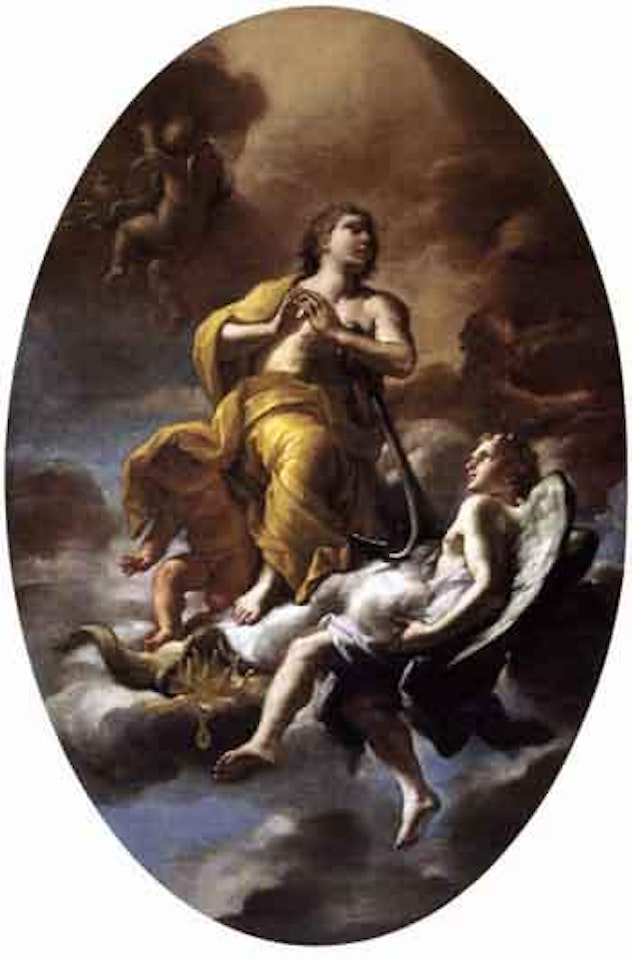 Allegorical figures of hope and fortitude by Neapolitan School