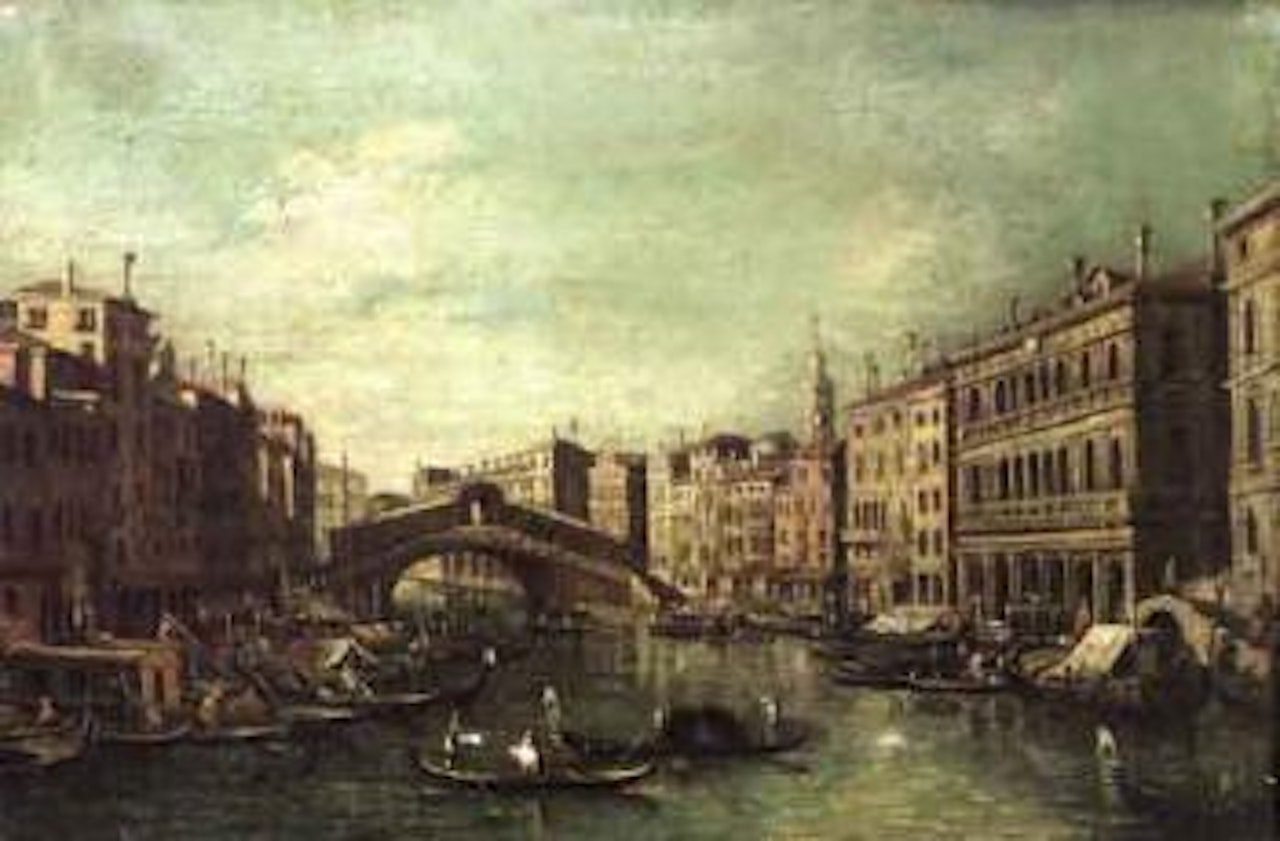 Venice, view of the Rialto Bridge. Venice, view of SS Giovanni E Paolo by Canaletto