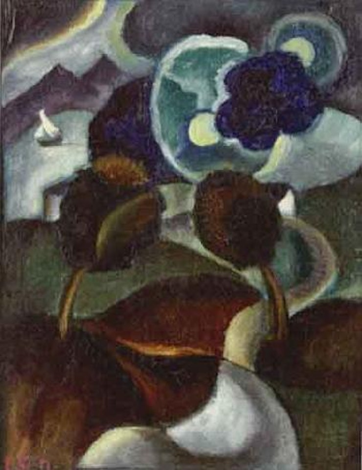 Landscape with moon by Erik Olson