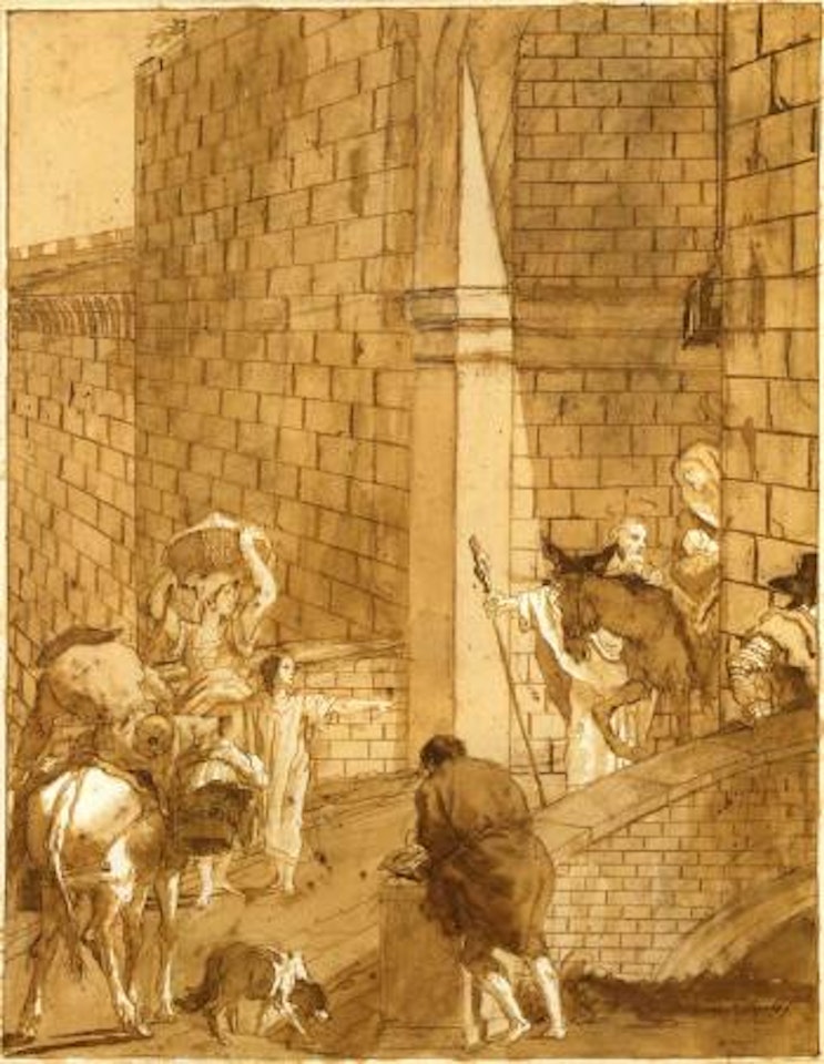 Flight into Egypt by Giovanni Domenico Tiepolo