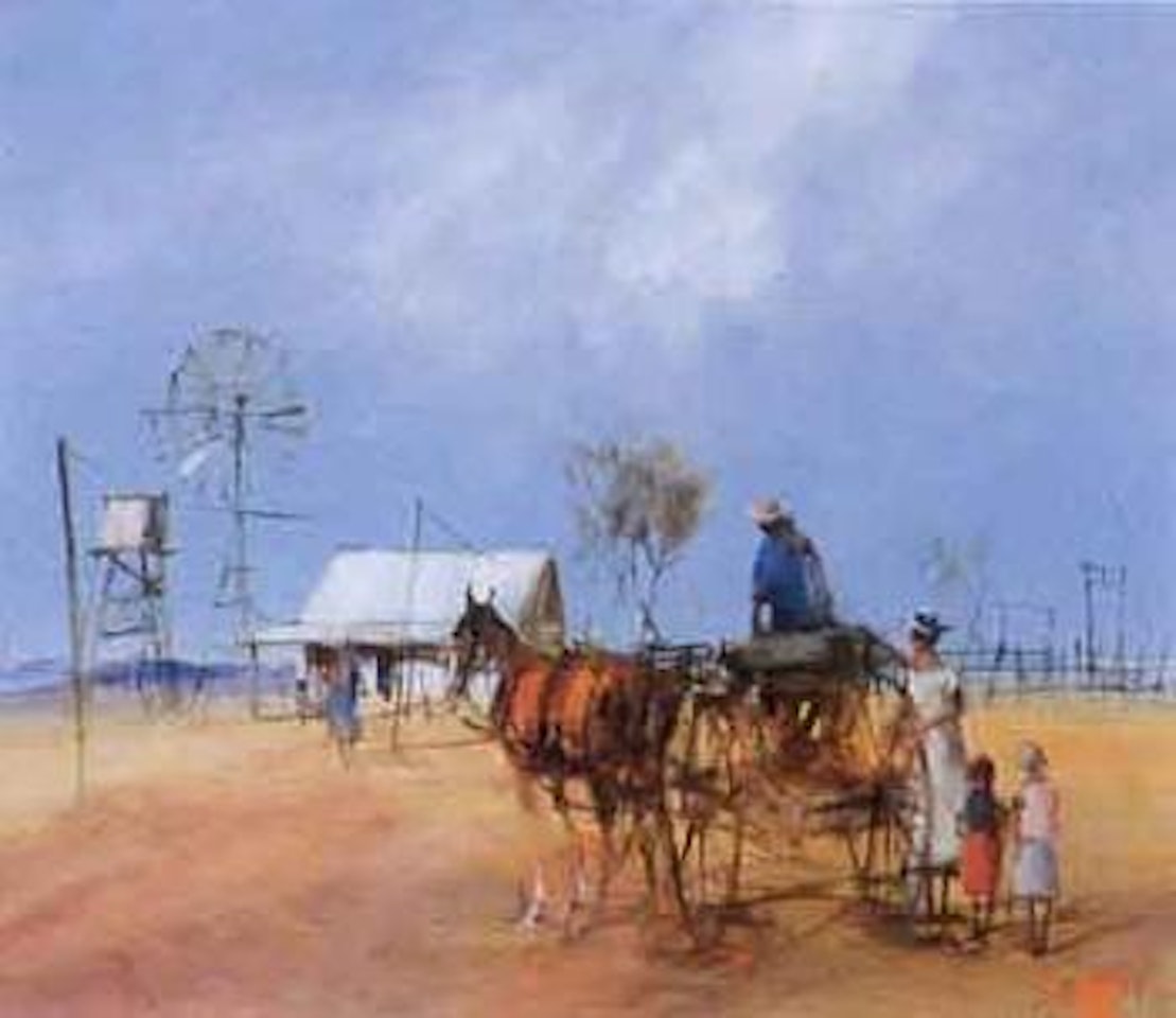 Sunday afternoon at Bob's hut - boundary rider series by Hugh Sawrey