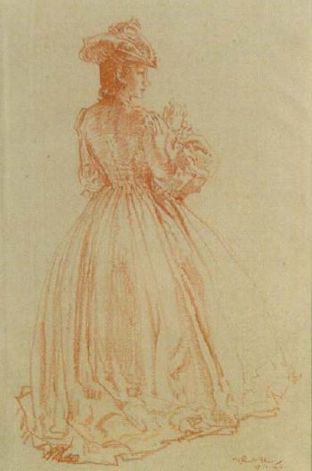 Portrait of Miss Janet Hamilton Smith in song of Norway by William Russell Flint
