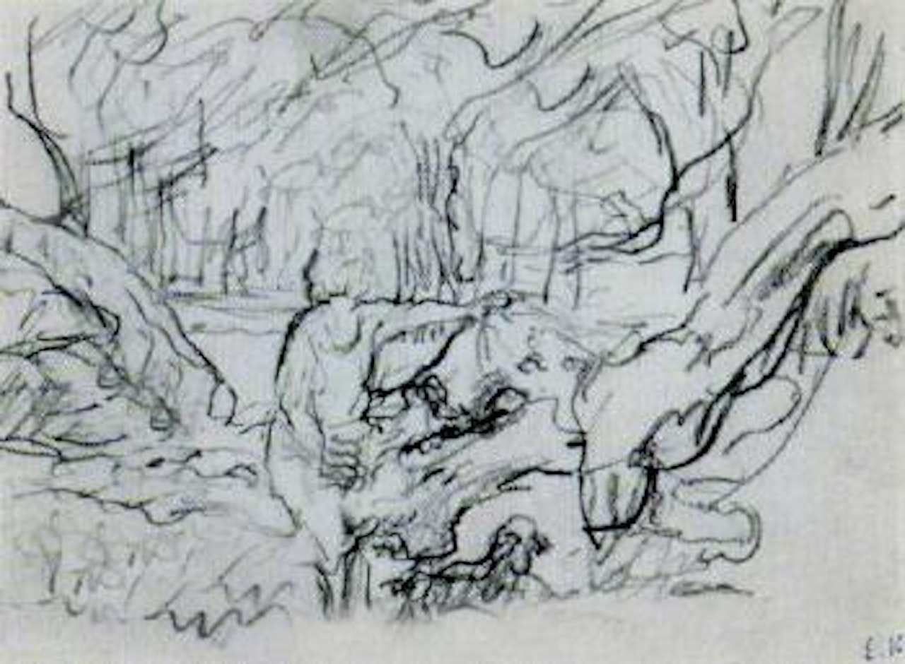 Lucy Hessel at the park by Édouard Vuillard