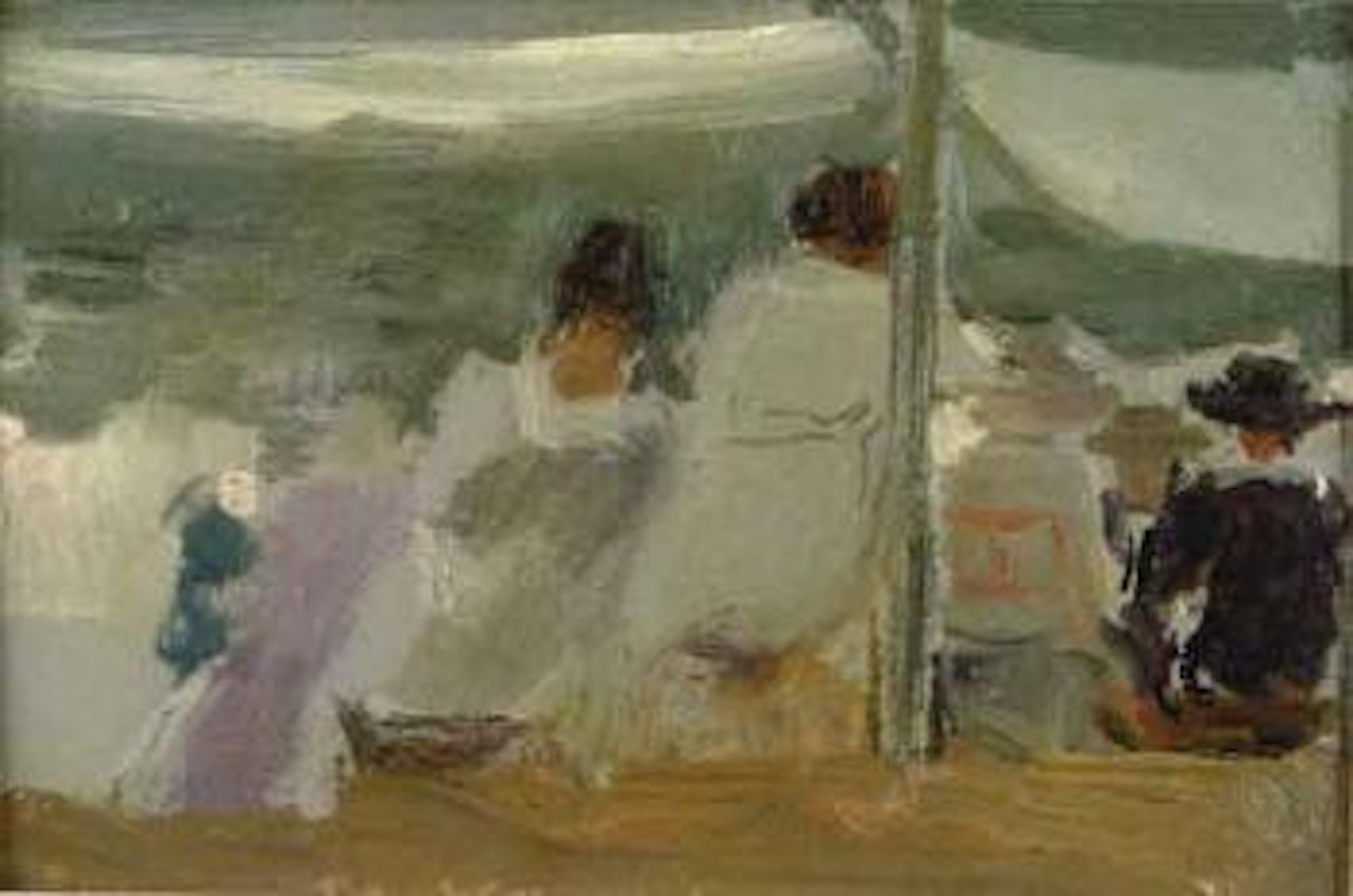 Sous les auvents by Joaquin Sorolla Y Bastida