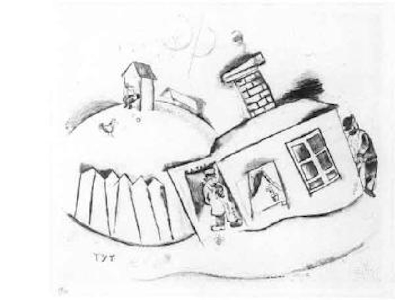 House in Peskowatik by Marc Chagall