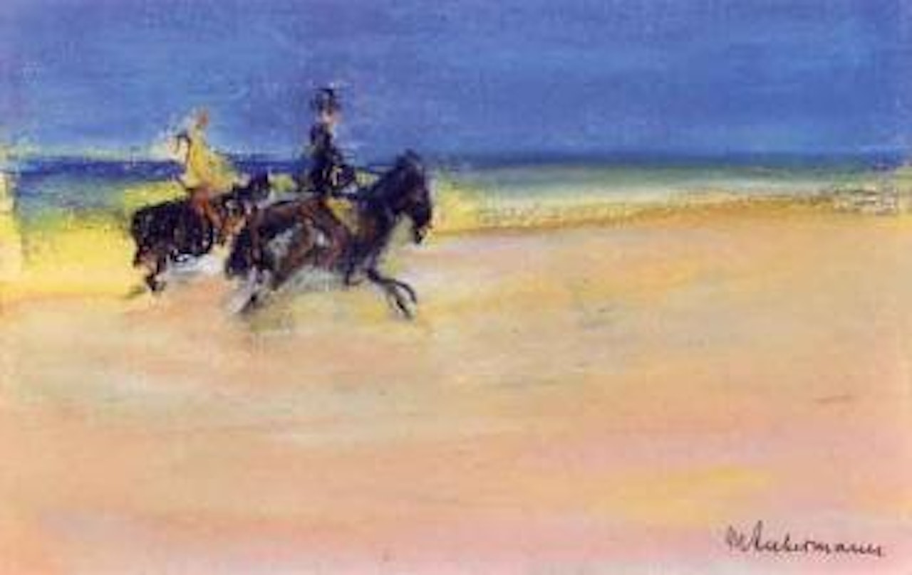 Horse riders on a Dutch beach by Max Liebermann