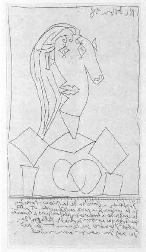 Buste de femme a la chaise by Pablo Picasso