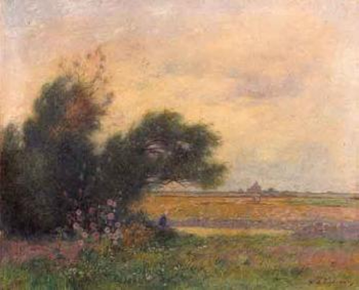 Repos a la lisiere d'un champ au printemps by Ferdinand du Puigaudeau