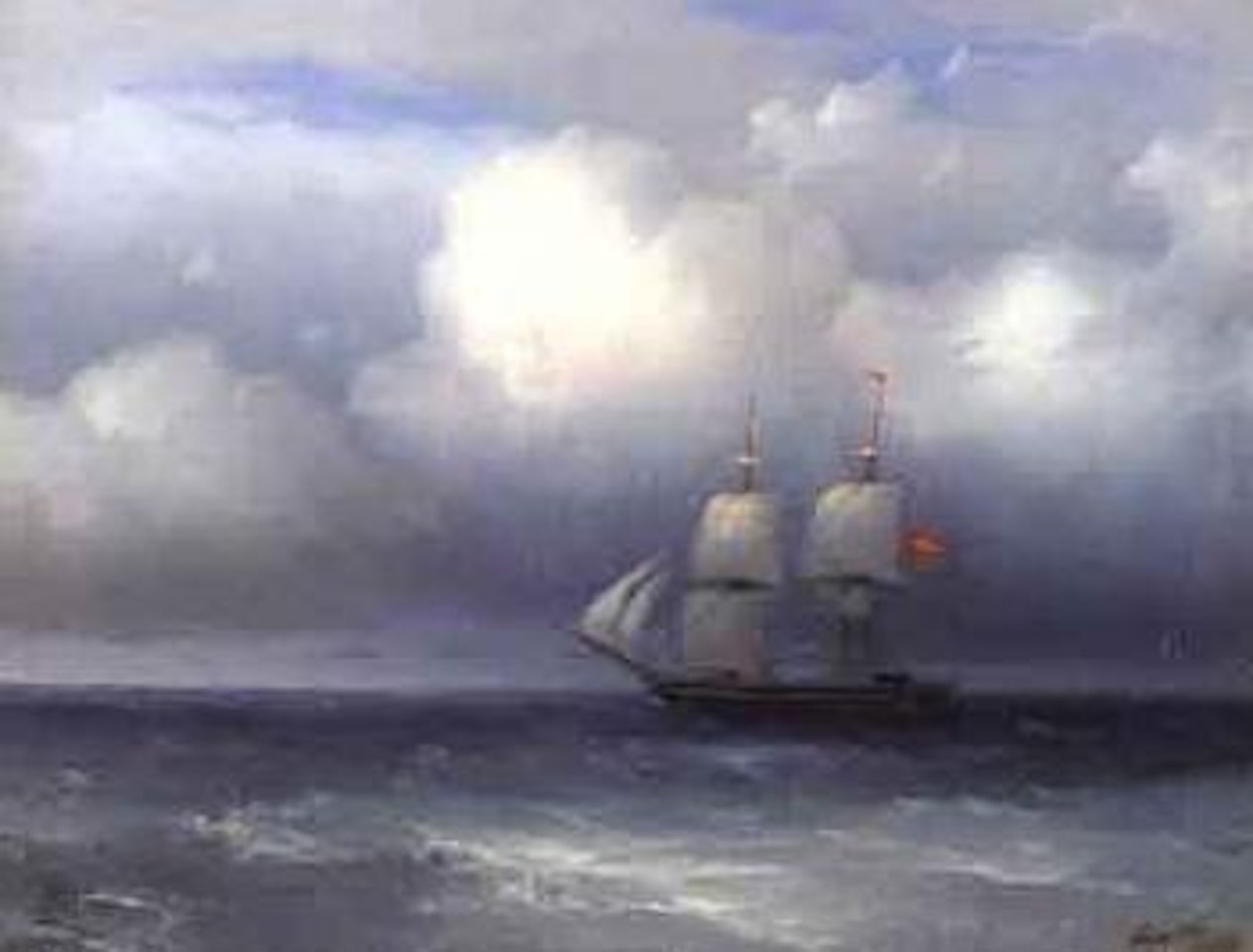 Voilier par temps agite by Ivan Konstantinovich Aivazovsky