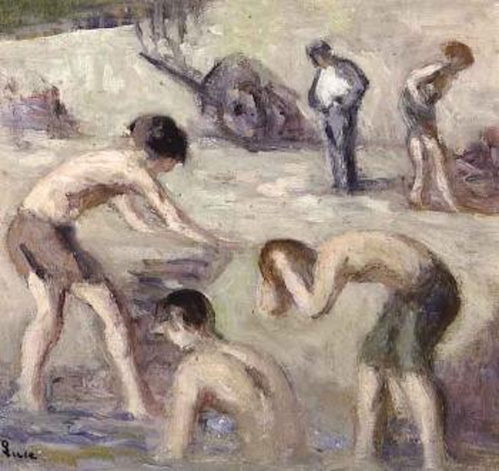 Jeune baigneurs by Maximilien Luce
