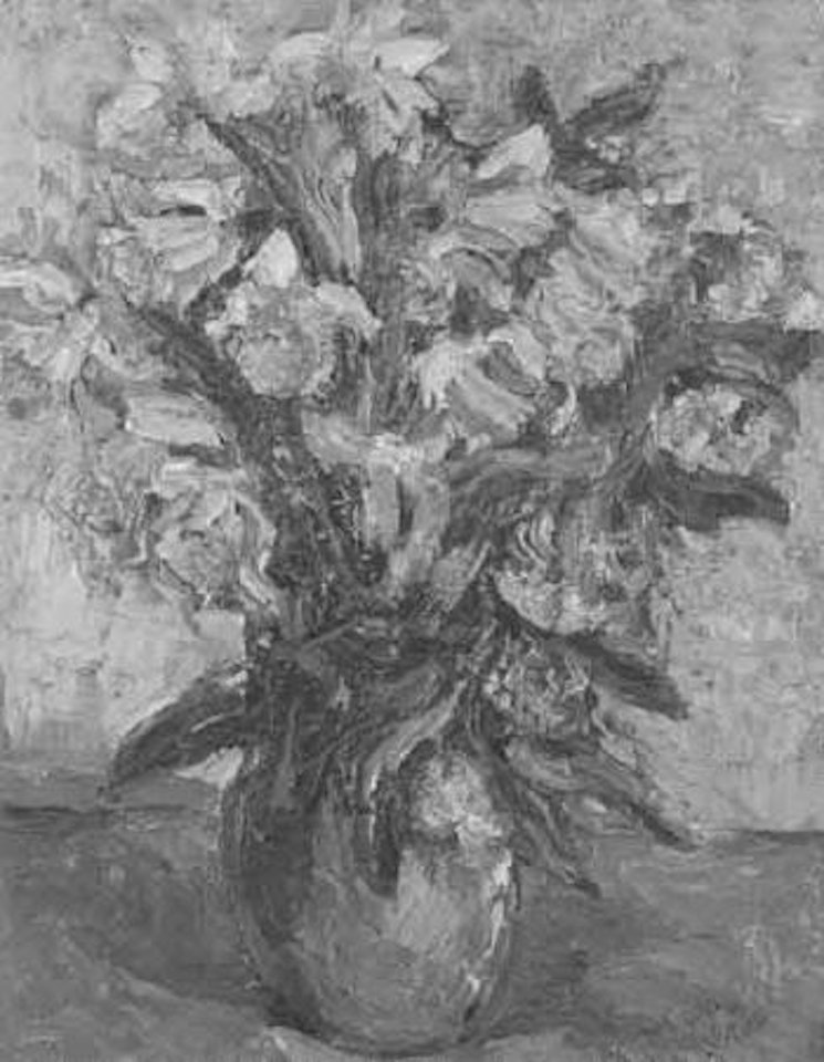 Still life of daffodils in a vase by Karel Appel