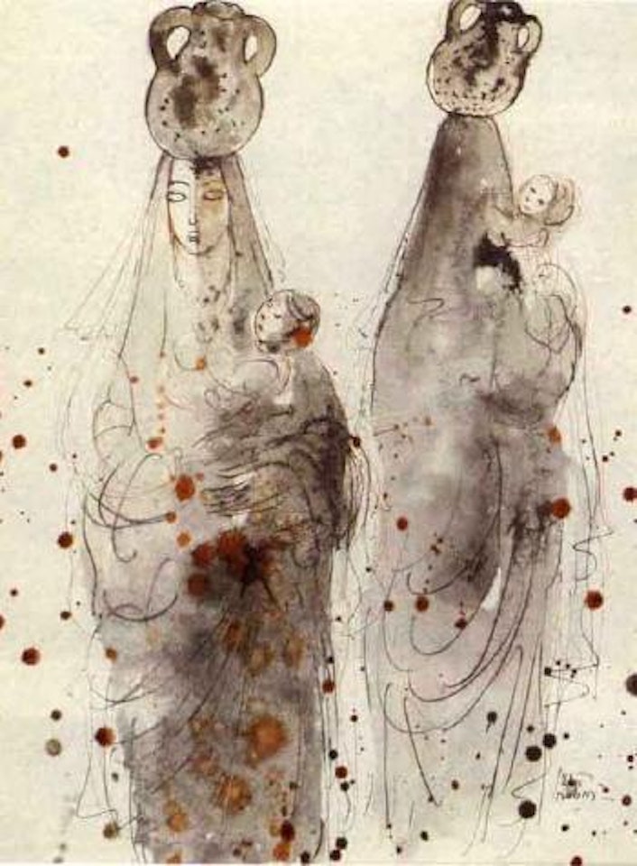 Two women by Reuven Rubin