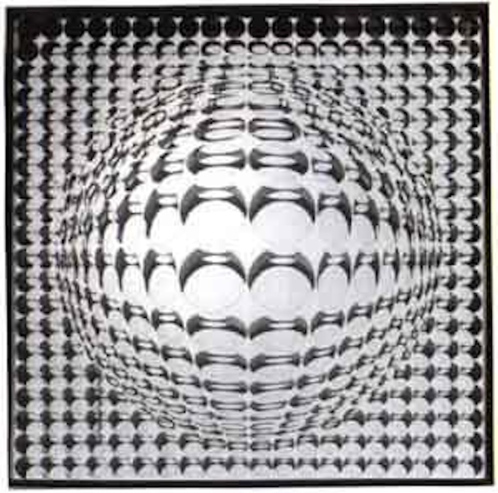 Optical composition by Victor Vasarely