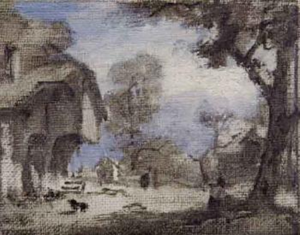 Shepherd scene by Robert Zünd