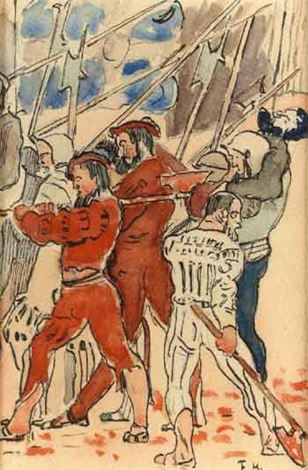 The retreat from Marignano by Ferdinand Hodler