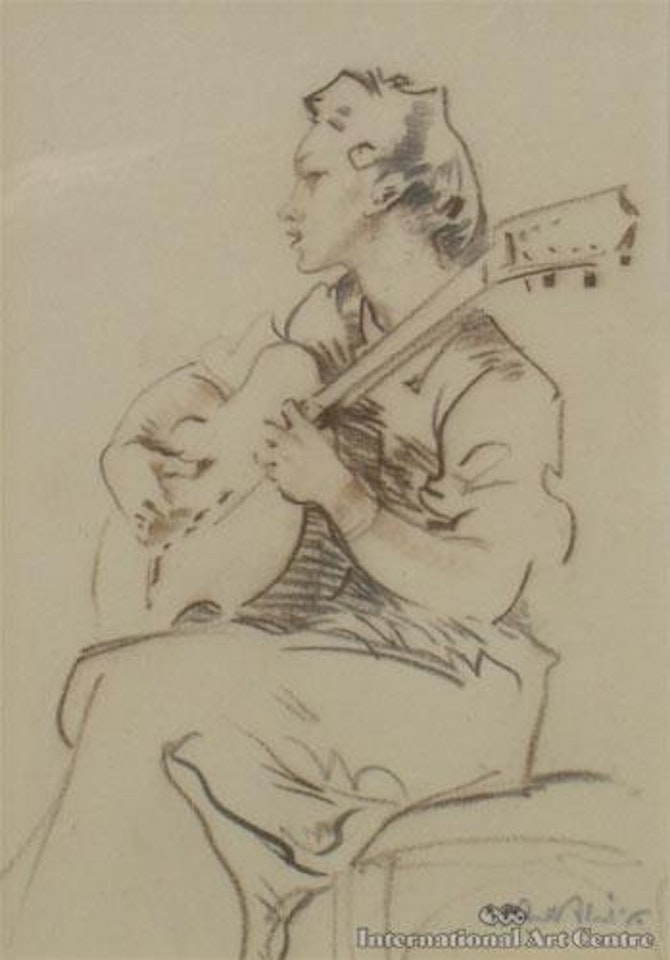 Guitar player by William Russell Flint